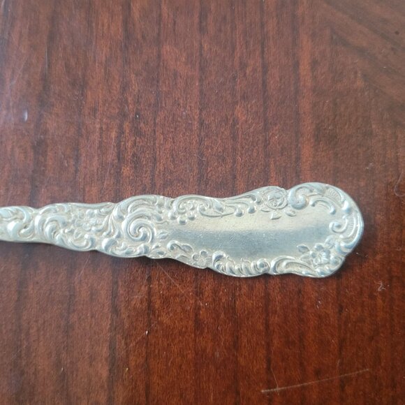 Vintage Wm. Rogers & Son AA Silver-Plated Ornate Spoon 6 Inches Long - Picture 2 of 5